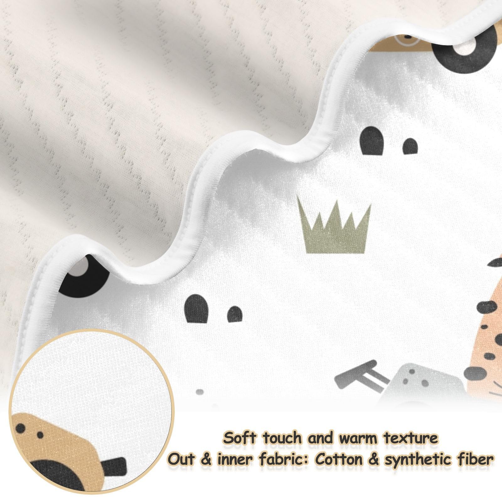 ZZKKO soft cotton-polyester mix blanket texture for naps and cuddles