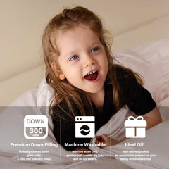 zzlamb toddler comforter box construction keeps down in place and prevents leaks