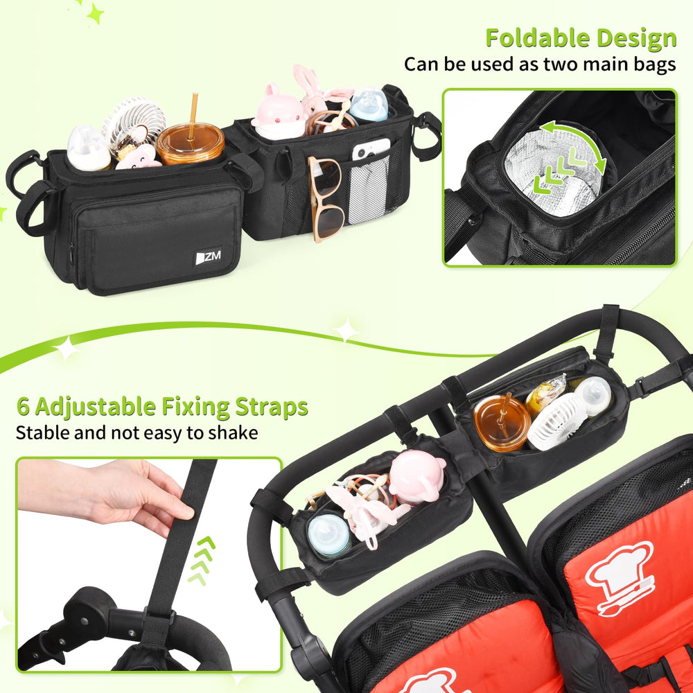 ZZM organizer compatible with Bob Duallie, Jeep, and City Mini GT2 strollers