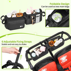ZZM organizer compatible with Bob Duallie, Jeep, and City Mini GT2 strollers