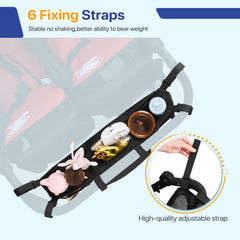 ZZM organizer includes cup holders for easy access to drinks on the go.