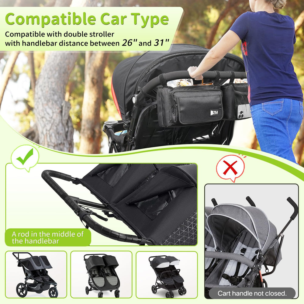 ZZM organizer with insulated pockets keeping drinks and snacks at the right temperature