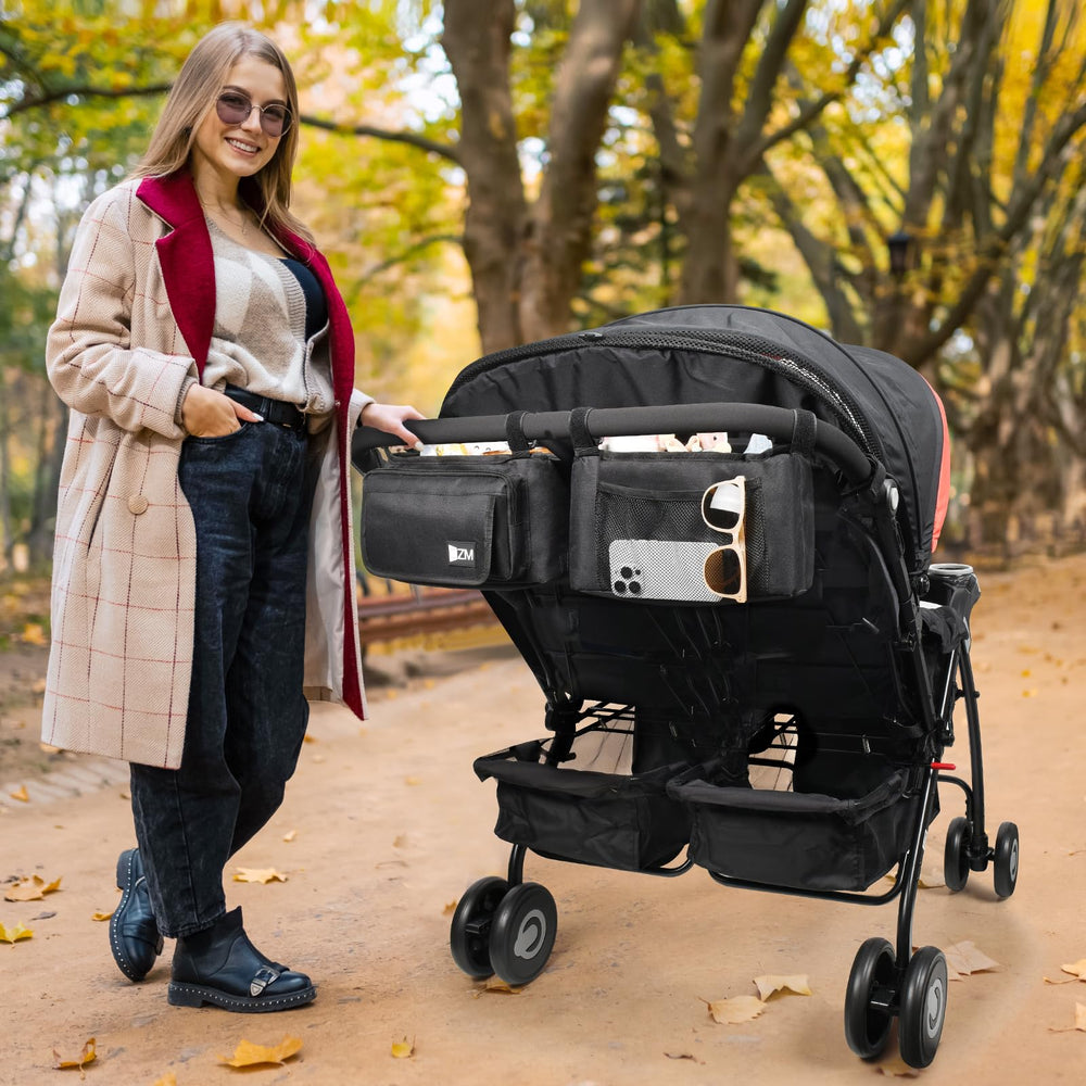 ZZM organizer with six adjustable straps securing it to handlebars for stability
