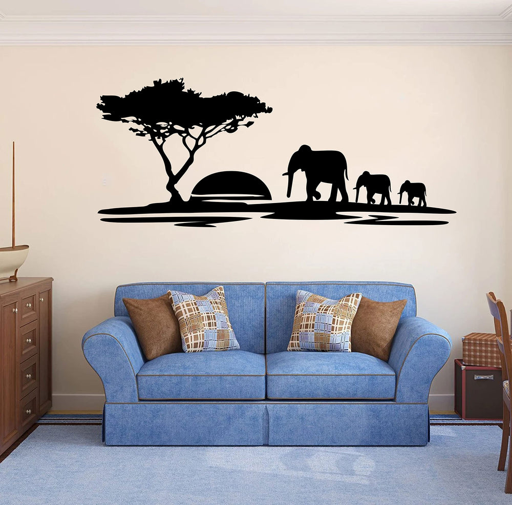 ZzMY wildlife sign safari animals decal enhances living spaces