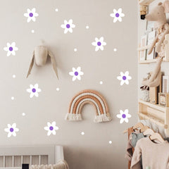 ZzMY daisy flower with dots wall decal creates kid-friendly charm in bedrooms