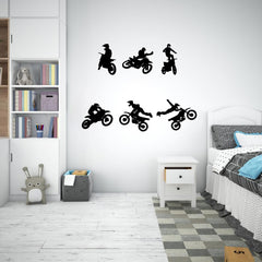 ZzMY Motox kids decor decal in black for playful room accents.