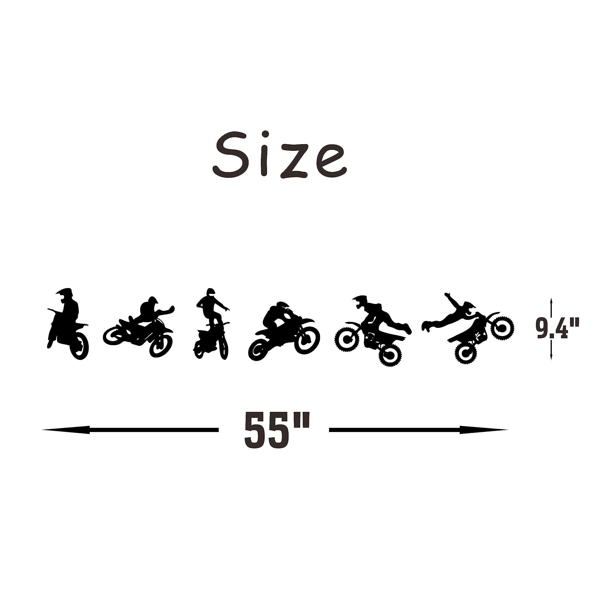 ZzMY Motox teen room wall sticker in black for energetic space.