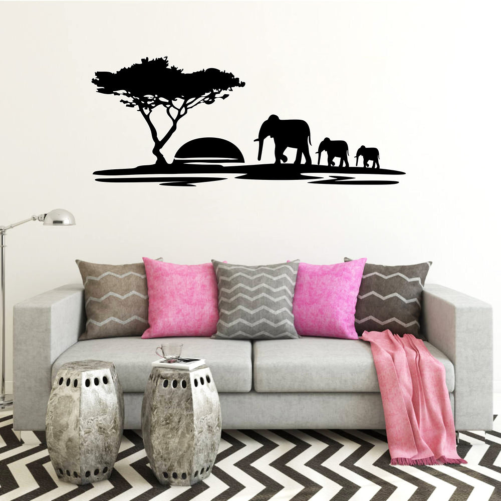ZzMY nursery wall sticker Africa wildlife for baby's room