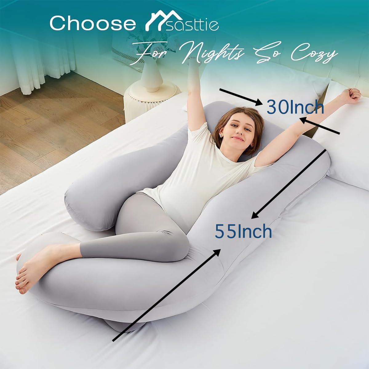 ZZZhen 56-inch pillow adapts to various positions for comfort